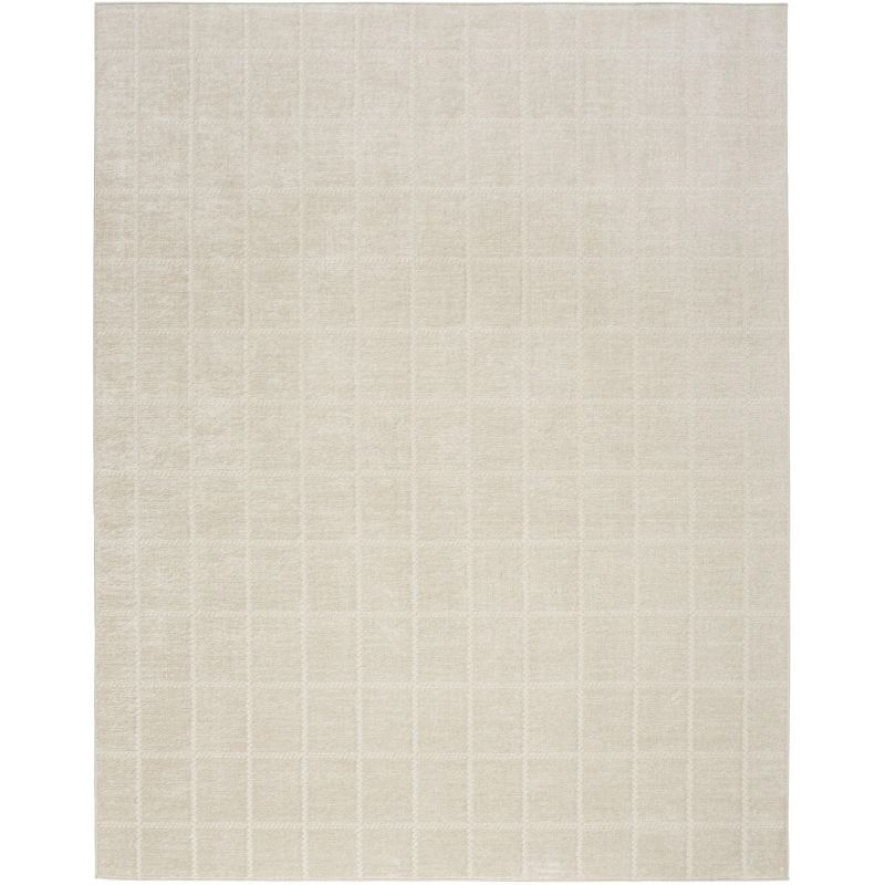 Nourison Serenity Home Contemporary Indoor Area Rug Ivory Cream 7'10" x 9'10"