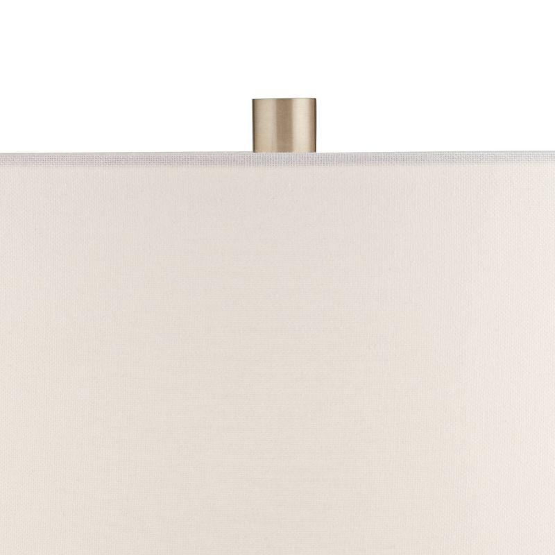 Pacific Coast Lighting 32" Tall Large Modern End Table Lamp with Side Reading Light Silver Brushed Nickel Finish Metal Single Living Room Bedroom