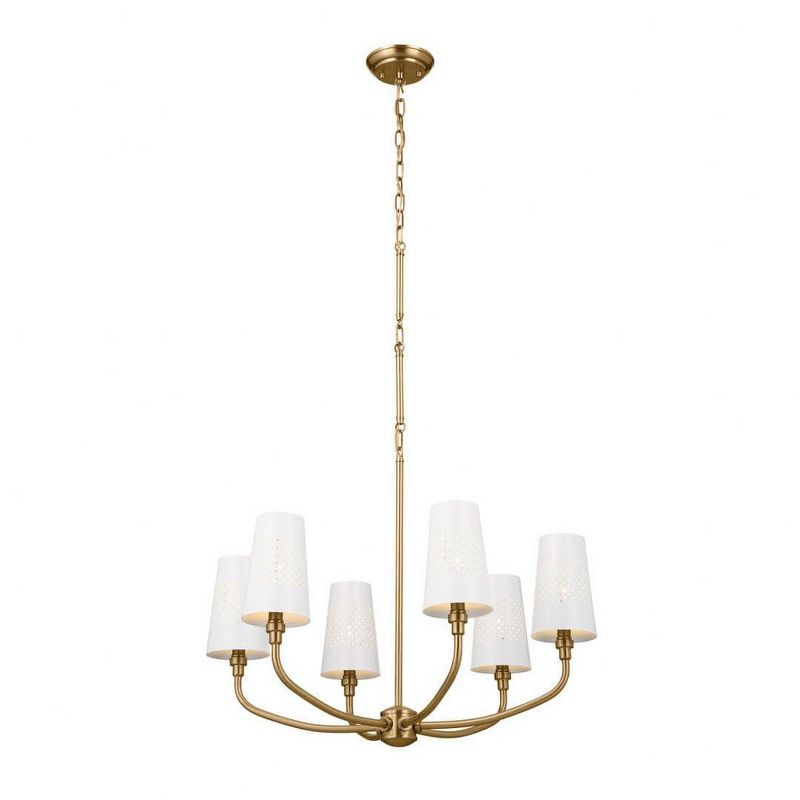 Kichler Lighting Adeena 6 - Light Chandelier in  Brushed Natural Brass
