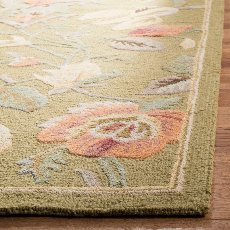 Blossom BLM785 Hand Hooked Runner Rug - Green/Multi - 2'3"x8' - Safavieh.