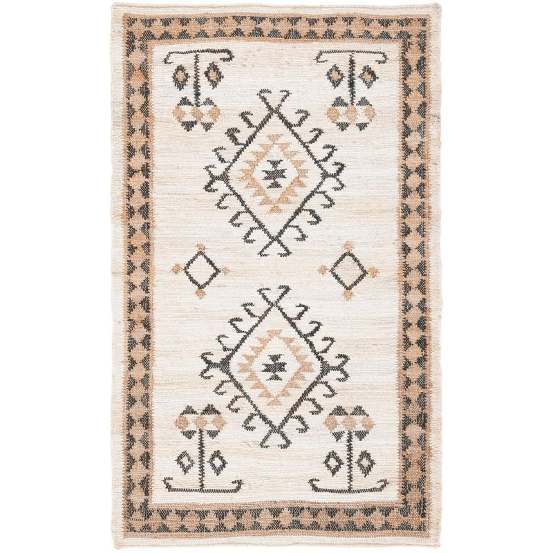 Kilim KLM762 Flat Weave Accent Rug - Ivory/Black - 3'x5' - Safavieh