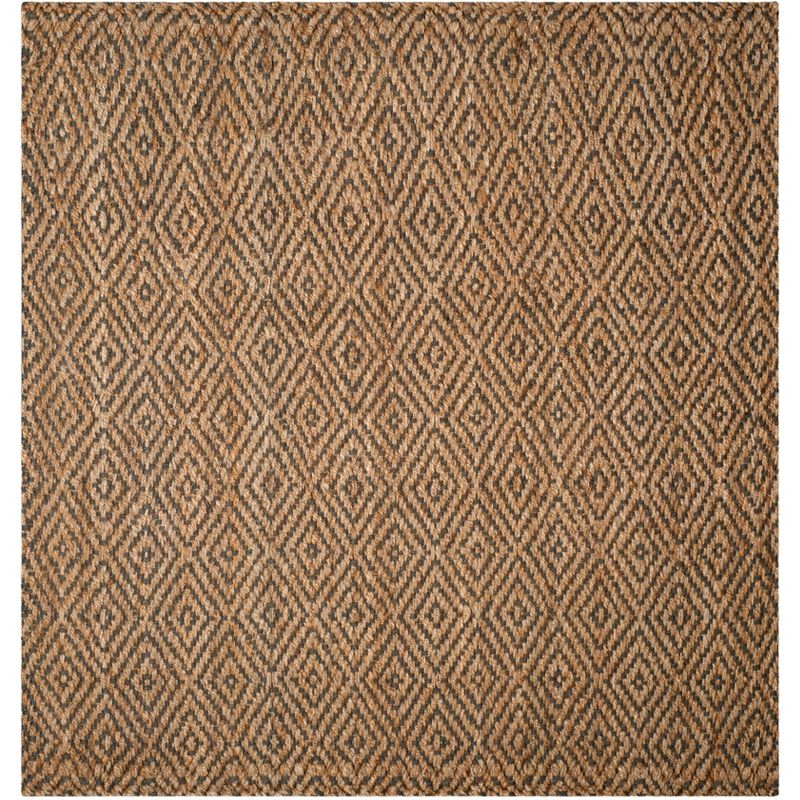 Natural Fiber NF181 Hand Woven Area Rug - Natural/Grey - 5'x5' - Safavieh.