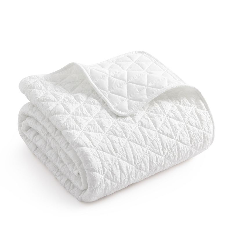 Rowan White Quilted Throw - Levtex Home