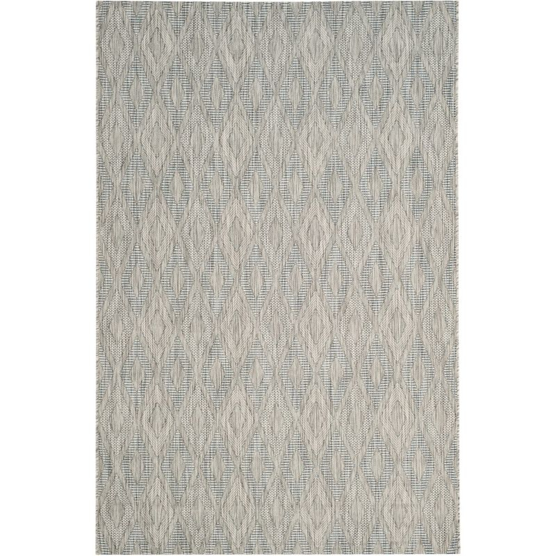 Courtyard CY8522 Power Loomed Indoor and Outdoor Area Rug - Grey/Grey - 4'x5'7" - Safavieh