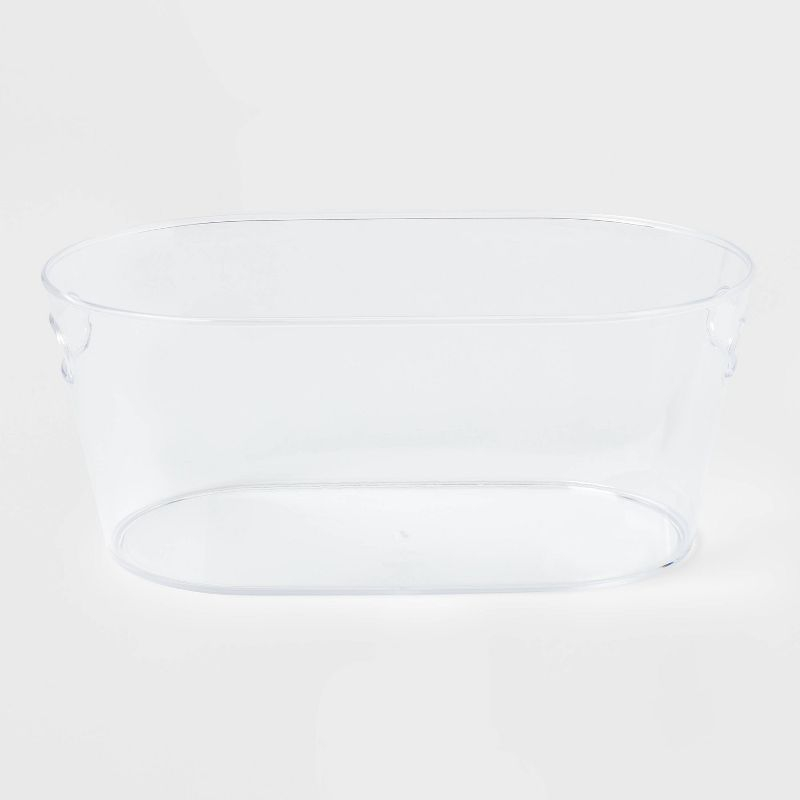 4gal Plastic Beverage Tub - Room Essentials™: Clear Drink Bucket, Ice Bucket, Dishwasher-Safe