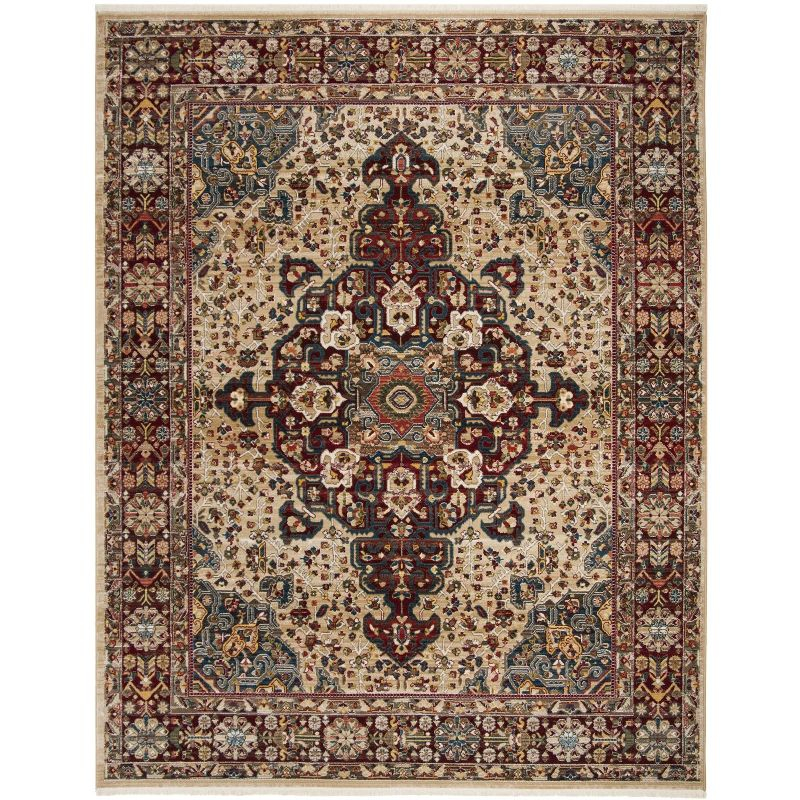 Kashan KSN305 Power Loomed Area Rug - Ivory/Red - 9'x12'6" - Safavieh
