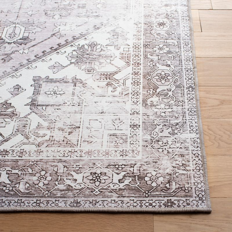 Tucson TSN102 Power Loomed Machine Washable Runner Rug - Beige/Grey - 2'6"x6' - Safavieh.