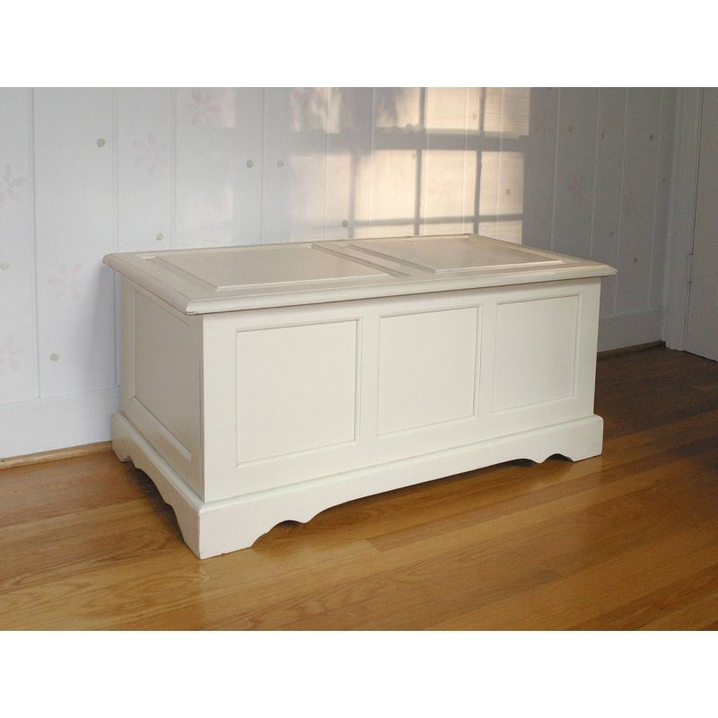 Carolina Living Hayden Blanket Chest Antique Ivory: Adult Assembly, Wood Frame, 100 lb Capacity