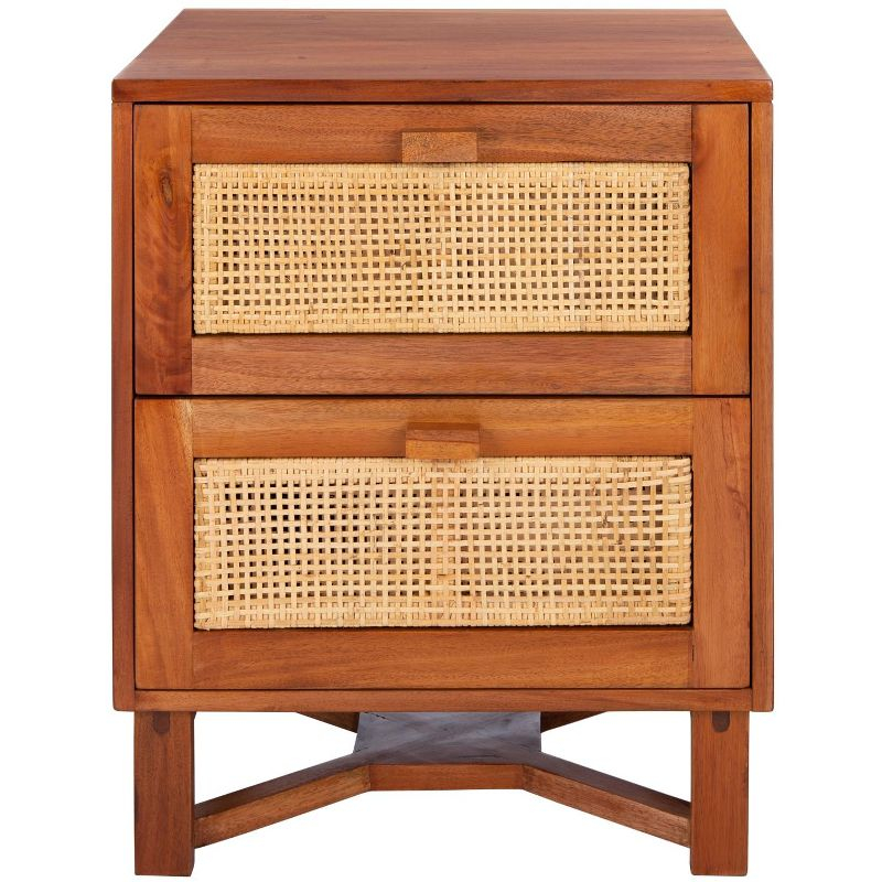 Hedwig 2 Drawer Nightstand - NST4007 - Natural - Safavieh