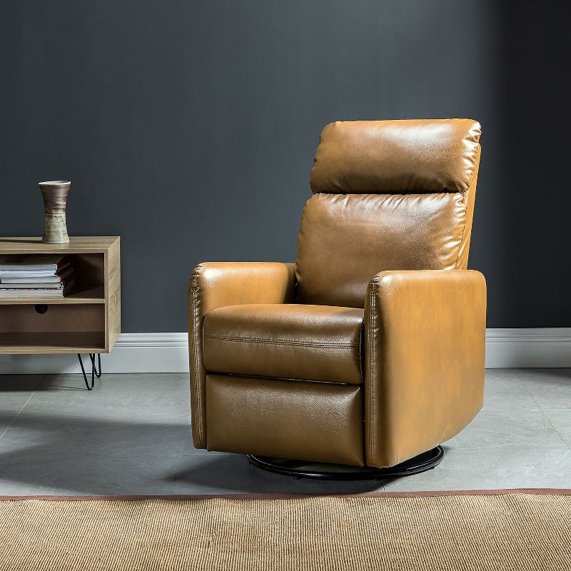 Artful Living Design Víctor Swivel Recliner-Camel