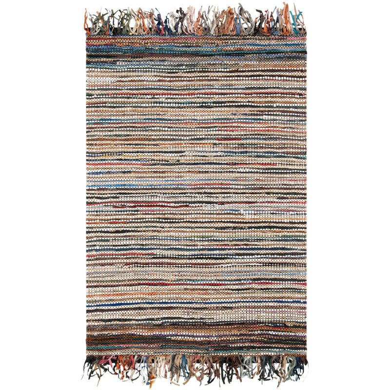 Vintage Leather VTL373 Hand Woven Area Rug - Multi - 4'x6' - Safavieh.