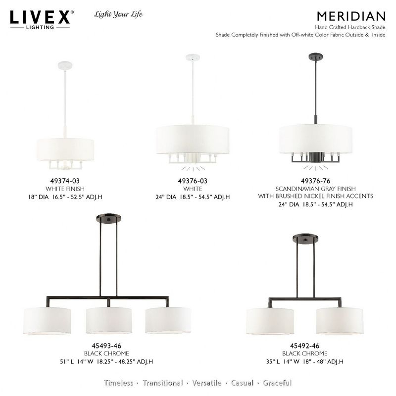 Livex Lighting Meridian 4 - Light Pendant in  White