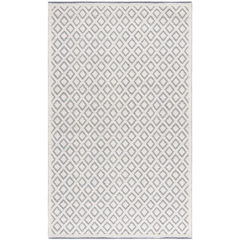Vermont VRM304 Hand Woven Indoor Accent Rug - Ivory/Blue - 3'x5' - Safavieh