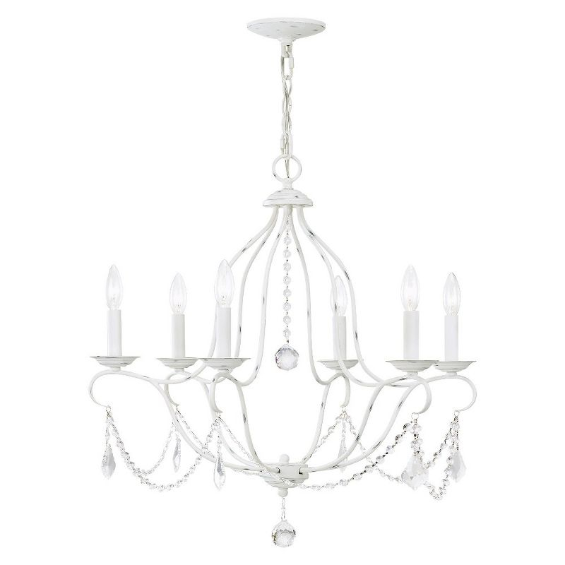 Livex Lighting Chesterfield 6 - Light Chandelier in  Antique White