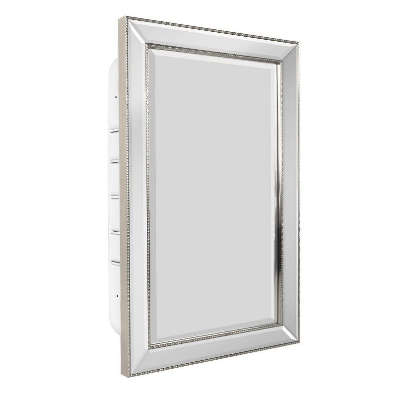 16" x 26" Metro Beaded Recessed Medicine Cabinet - Head West: Wall Mount, Polystyrene Frame, 3 Shelves