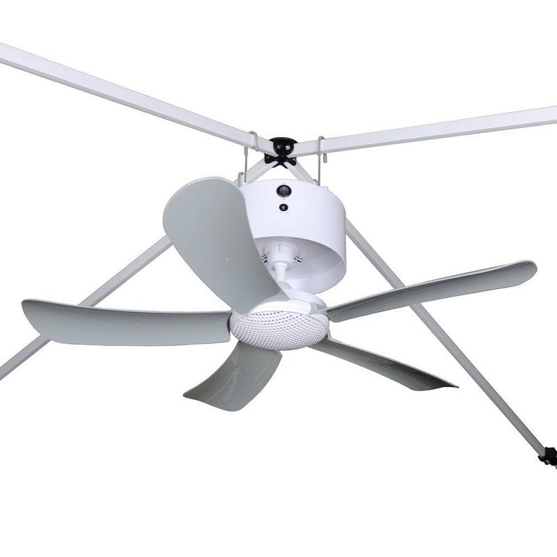 Canopy Breeze Rechargable Canopy Fan with Remote Control: Portable, Indoor/Outdoor, 31" Blade, 2 Speeds, White