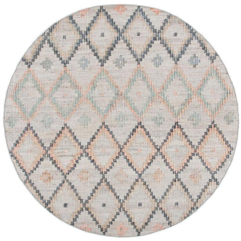 Kilim KLM753 Hand Loomed Area Rug - Beige/Gold - 5' round - Safavieh.