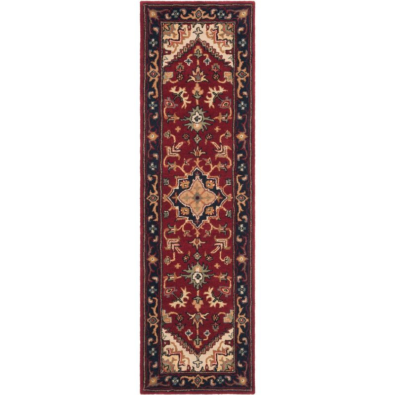 Heritage HG625 Handmade Runner Rug - 2'3"x8' - Red - Safavieh
