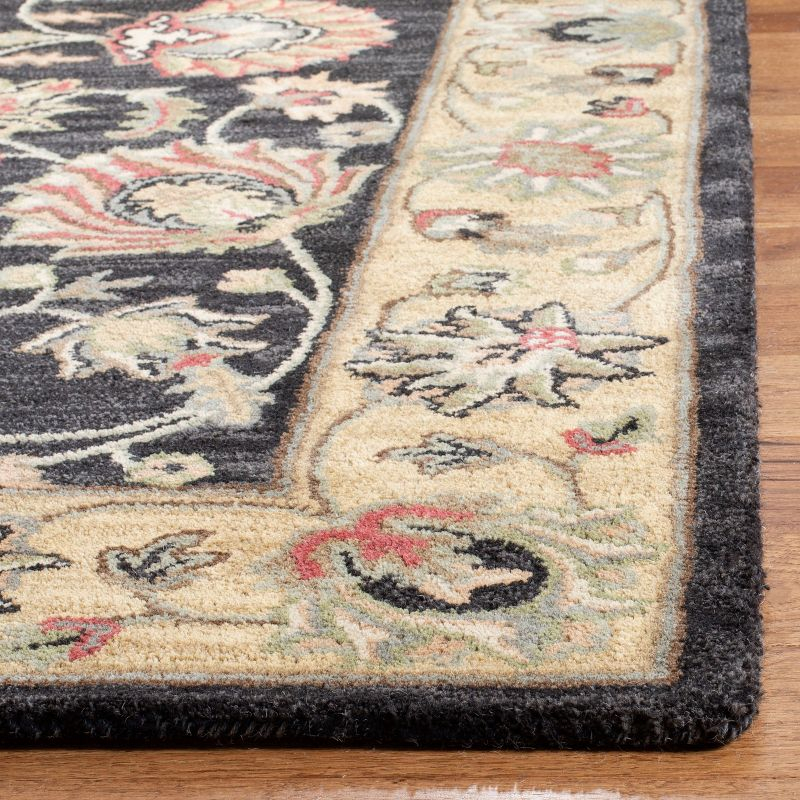 Heritage HG343 Handmade Accent Rug - 2'3"x4' - Charcoal/Gold - Safavieh