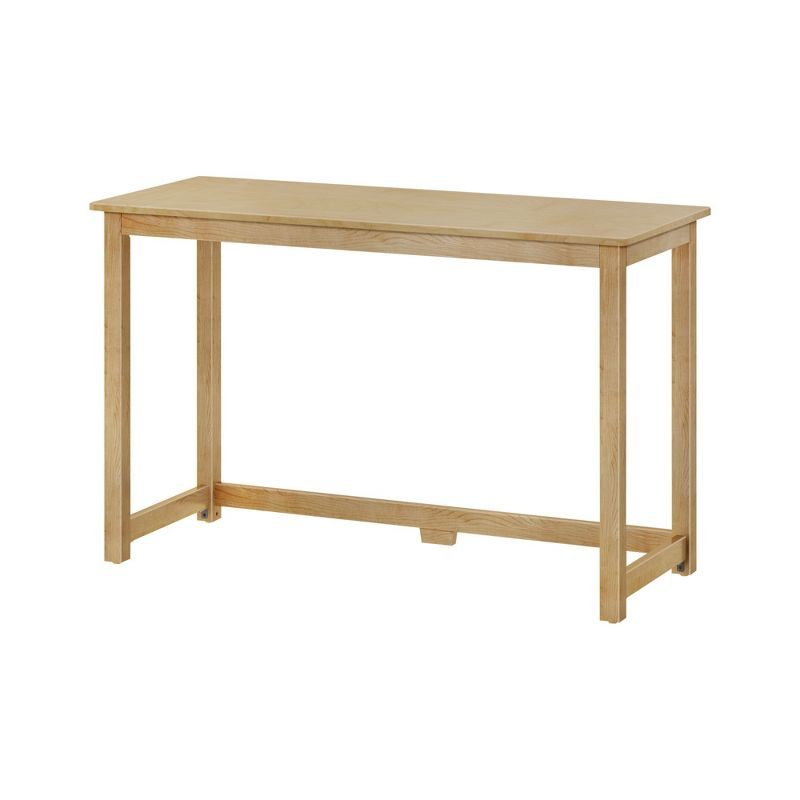 Plank+Beam Solid Wood Writing Desk, Simple Desk for Bedroom, Home Office Study Desk, 47.25", Natural