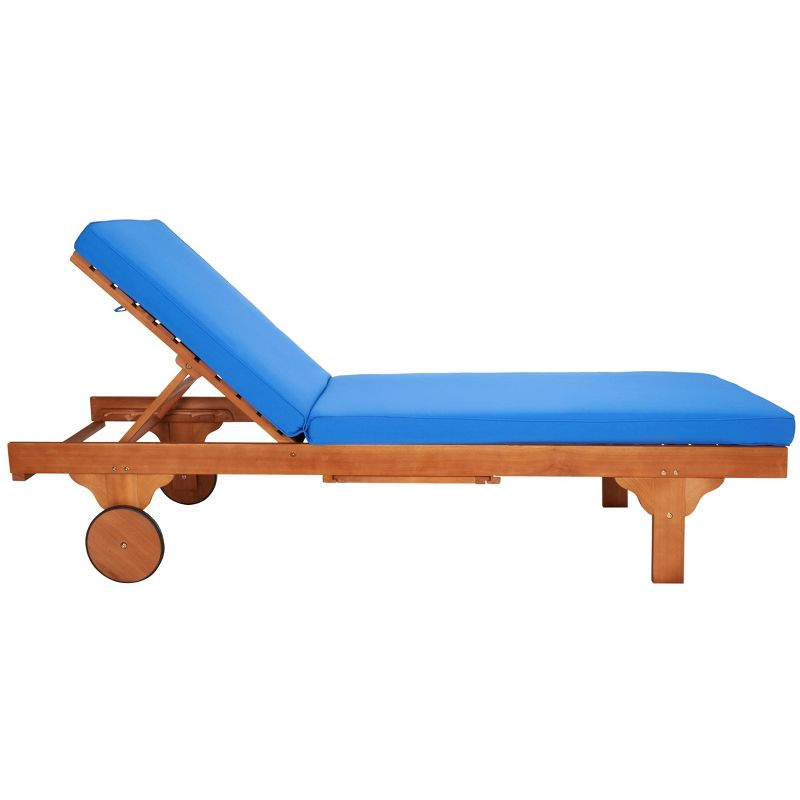 Newport Lounge Chair - Outdoor - PAT7022 - Natural/Blue -Safavieh