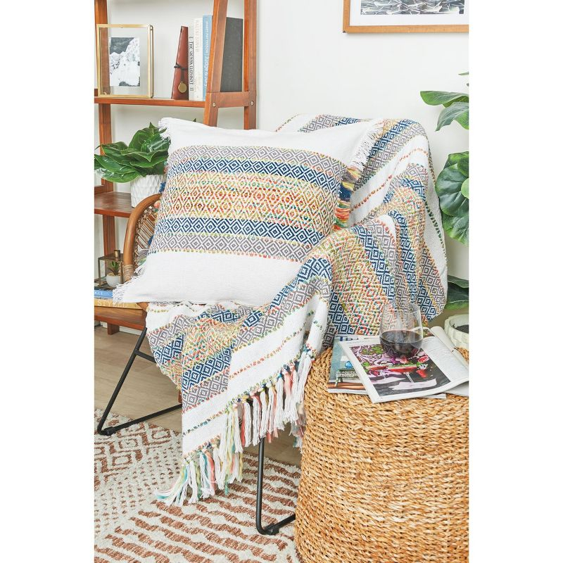 Ashley Geometric Cotton Blend Throw Pillow