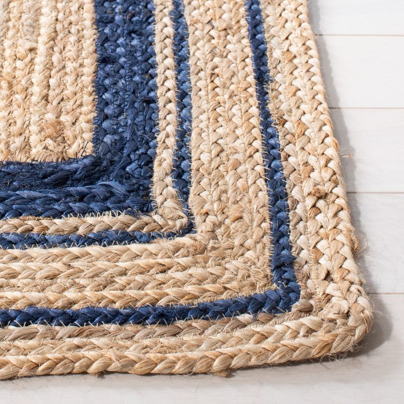 Natural Fiber NF109 Hand Woven Indoor Area Rug - Navy/Natural - 4'x6' - Safavieh