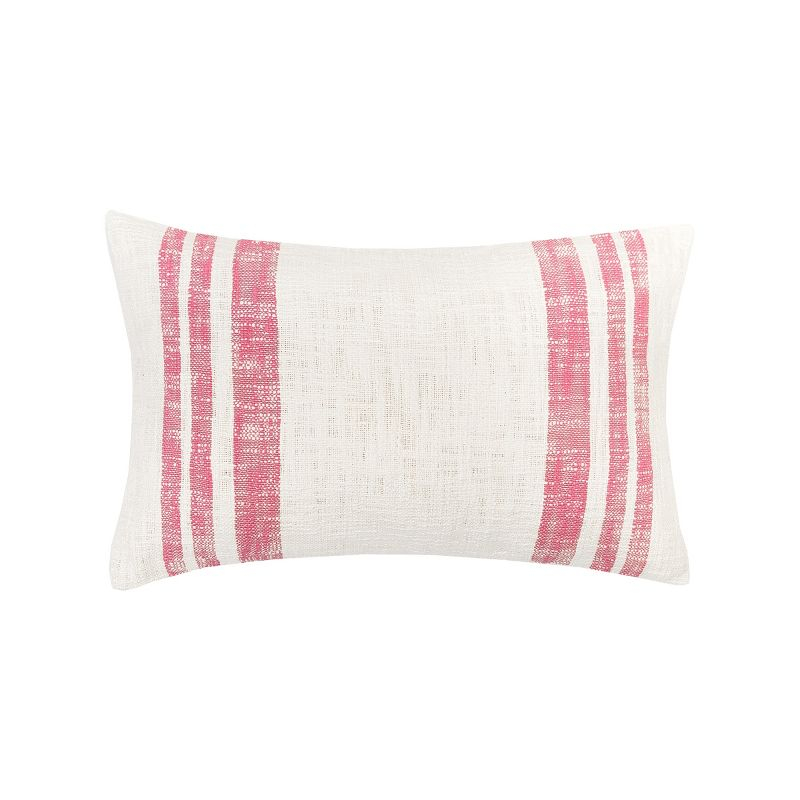 carol & frank 14" x 22" Morgan Hibiscus Woven Luxury Premium Spring & Summer Rectangle Accent Throw Pillow