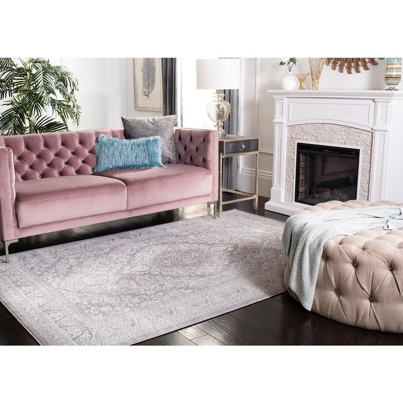 Reflection RFT668 Power Loomed Indoor Area Rug - Light Grey/Cream - 6'x9' - Safavieh.