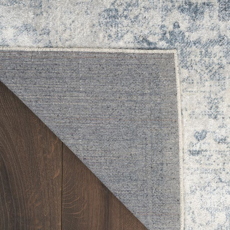 Nourison Astra Machine Washable Vintage Persian Indoor Bathroom, Kitchen Runner Rug Blue/Ivory 2'2" x 8'