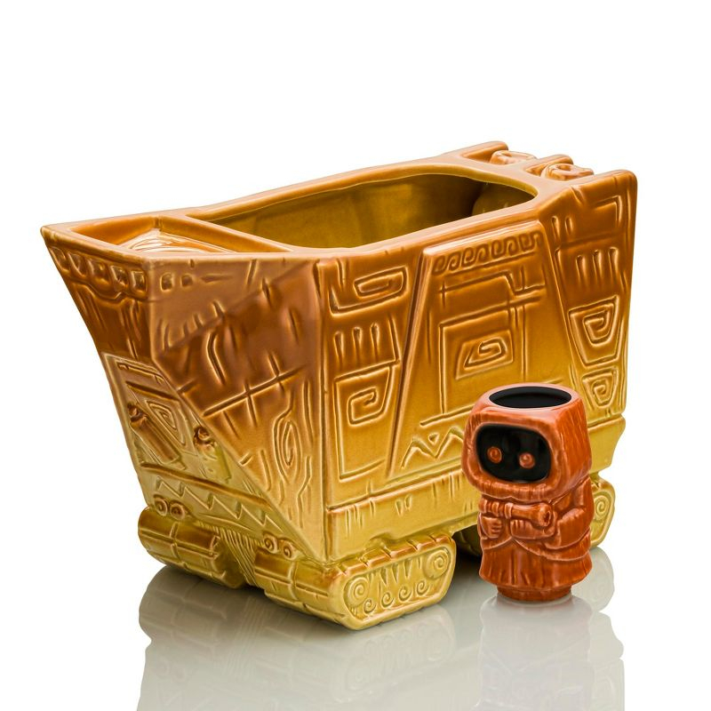 Beeline Creative Geeki Tikis Star Wars Sandcrawler Punch Bowl Set With Jawa Mini Muglet