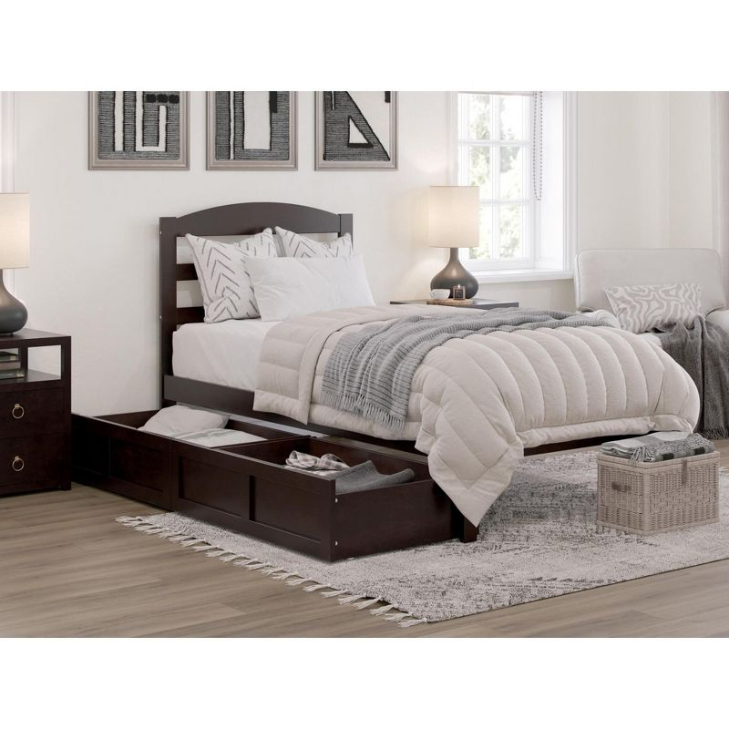 AFI Furnishings Warren Platform Bed T with Drawers ES