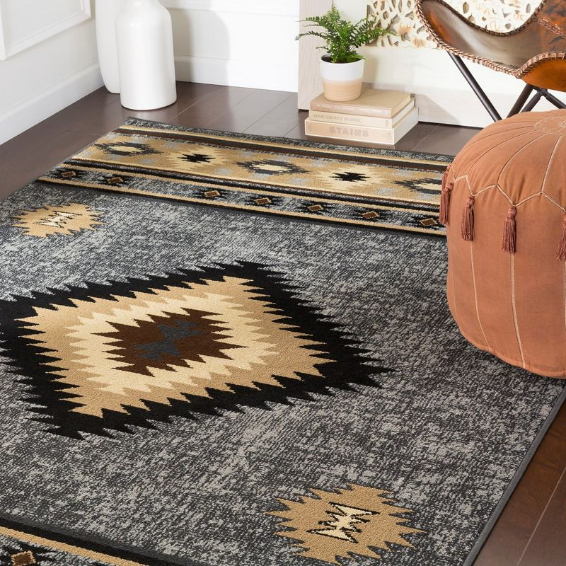 Mark & Day Oxbow 7'10"x11'2" Rectangle Woven Indoor Area Rugs Charcoal