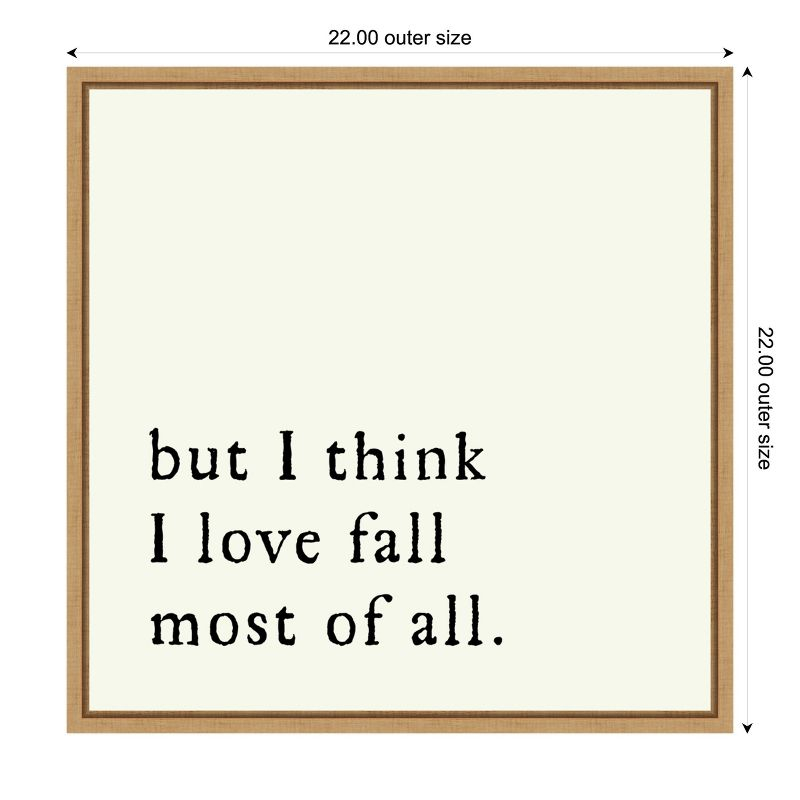 Amanti Art But I think I love fall most of all by Amanti Art Portfolio Canvas Wall Art Print Framed 22 x 22-in.