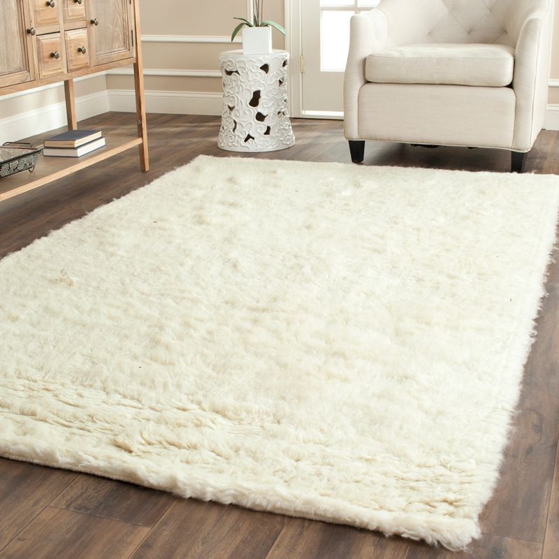 Flokati FLK150 Hand Tufted Indoor Area Rug - Ivory - 4'x6' - Safavieh