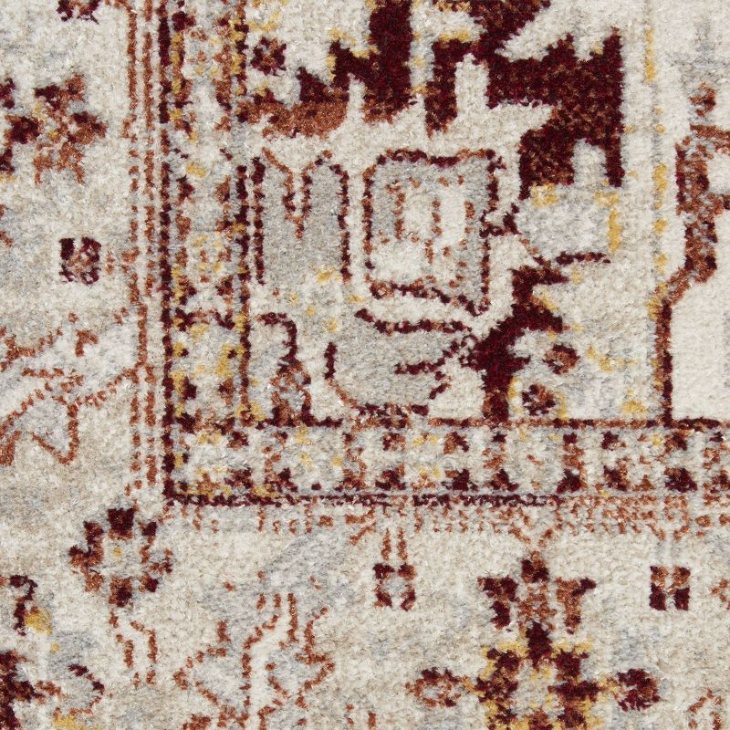 Nourison Geneva GNV02 Indoor only Area Rug - Brick Silver 4' x 6'
