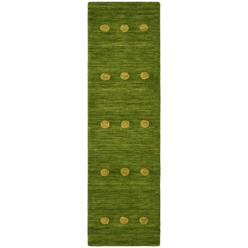 Himalaya HIM590 Handmade Runner Rug - 2'3"x8' - Green - Safavieh