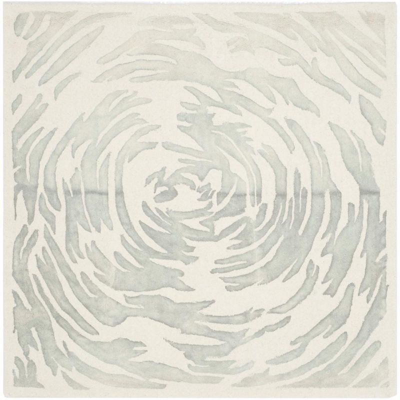 Bella BEL128 Hand Tufted Area Rug - Ivory/Grey - 5'x5' - Safavieh.