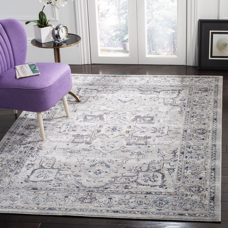 Charleston CHL411 Loomed Indoor Area Rug - Grey/Dark Grey - 5'3"x7'6" - Safavieh