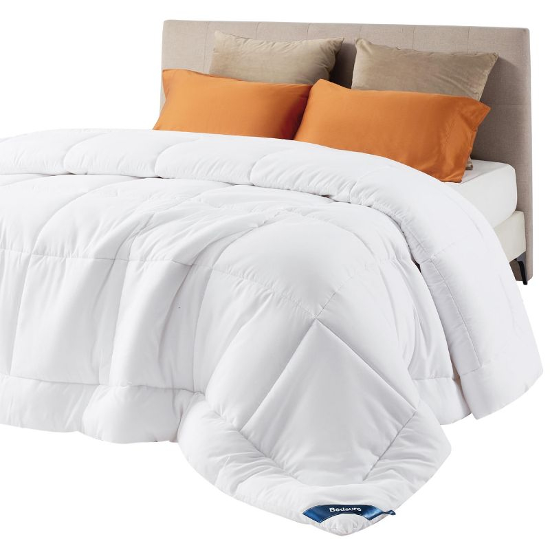 Comforter Duvet Insert Quilted Down Alternative Comforters California King Size White - Bedsure