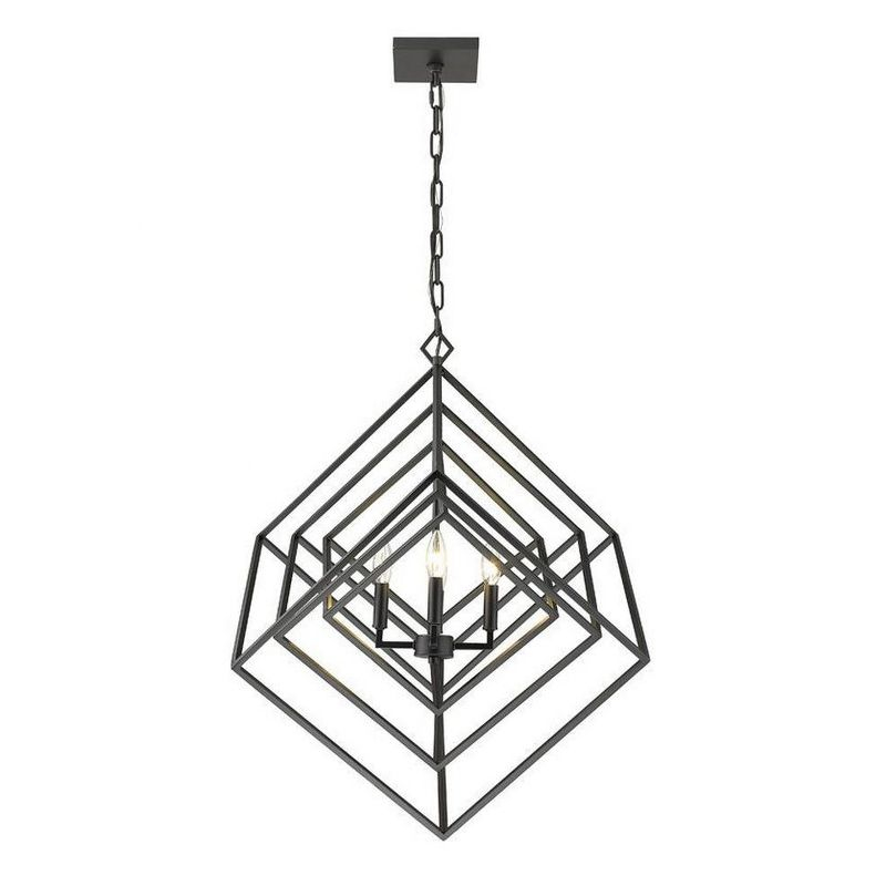 Z-Lite Euclid 4 - Light Chandelier in  Matte Black
