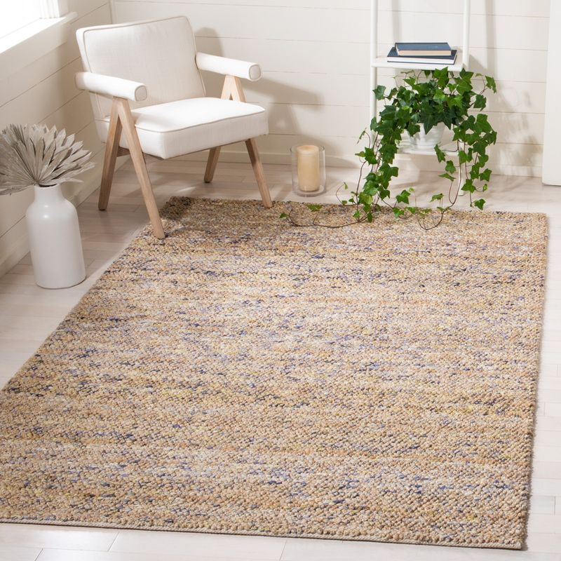 Bohemian BOH901 Hand Woven Indoor Area Rug - Natural/Purple - 4'x6' - Safavieh
