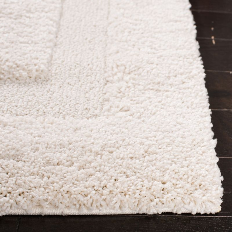 Florida Shag SG454 Power Loomed Indoor Area Rug - Creme/Creme - 4'x4' - Safavieh.