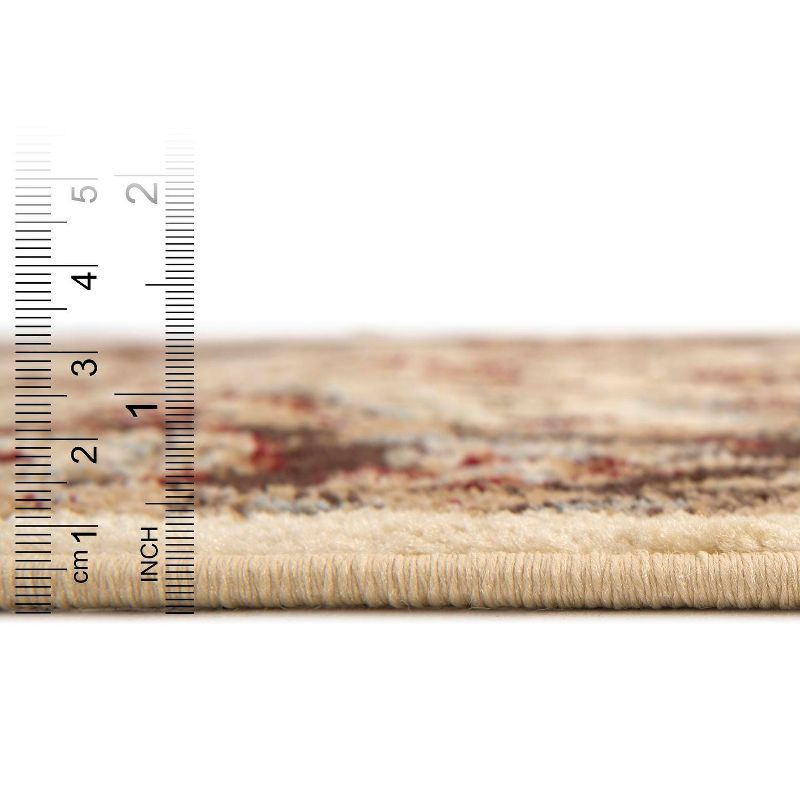 Unique Loom 6' 1 x 6' 1 Square Cream Voyage Asheville Area Rug