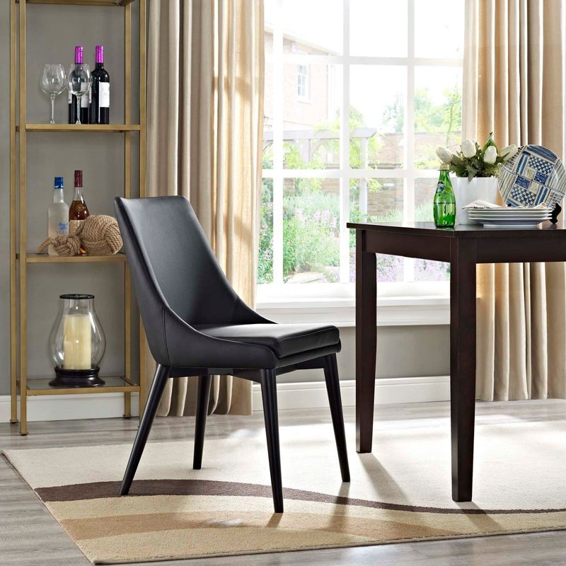 Viscount Vinyl Dining Chair Black - Modway