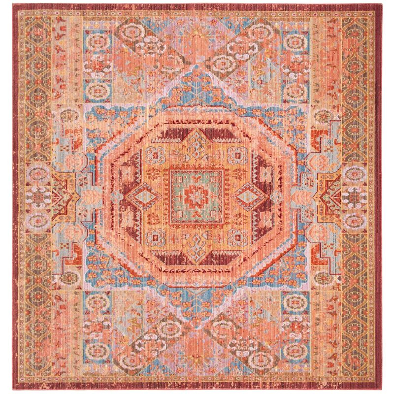 Valencia VAL216 Power Loomed Area Rug - Multi - 6'7"x6'7" - Safavieh.