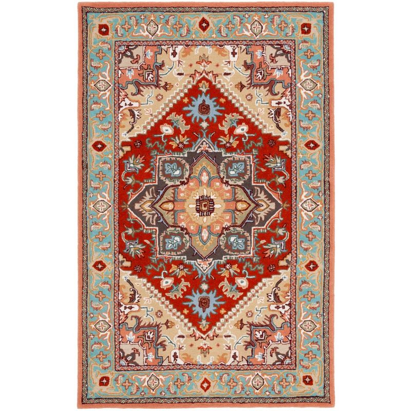 Heritage HG625 Handmade Area Rug - 5'x8' - Red/Pink - Safavieh
