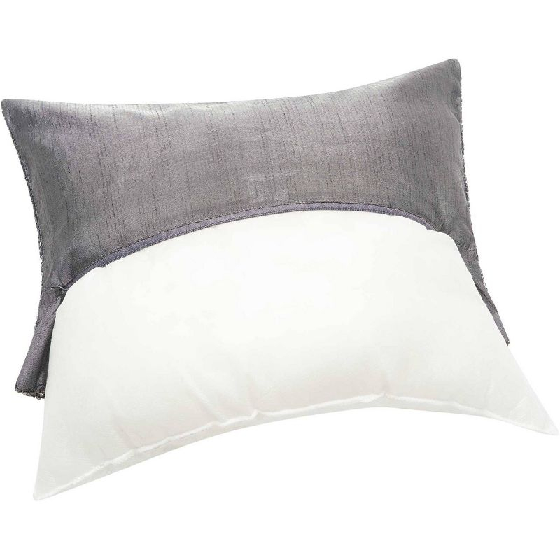 16"x22" Oversize Hyper Duck Down Feather Lumbar Throw Pillow White - Mina Victory: Cotton Cover, Indoor Use, Knife Edge