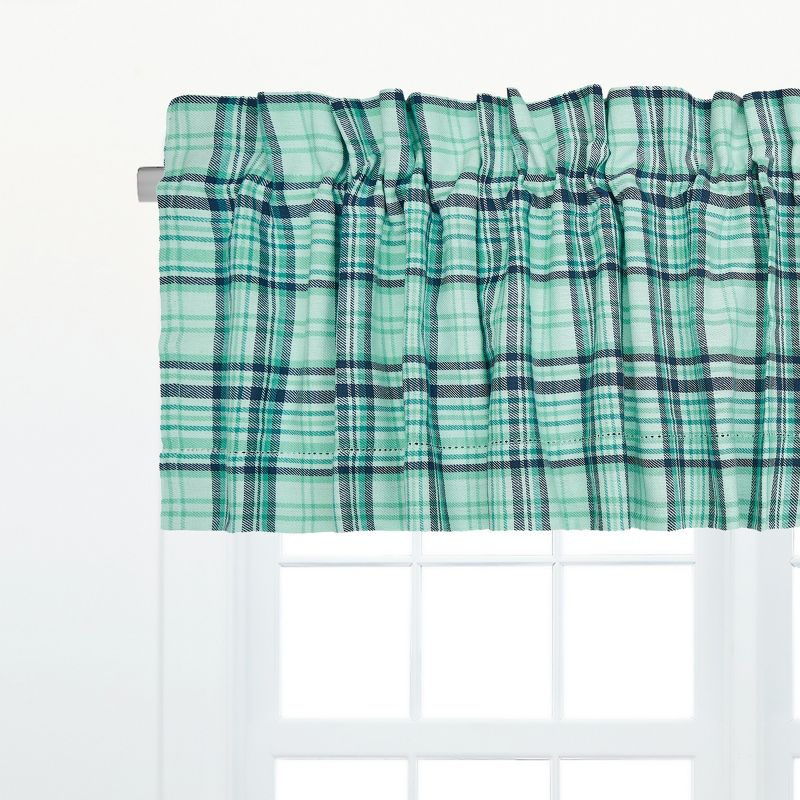 C&F Home McKinley Plaid Cotton Valance Window Treatment Set 2