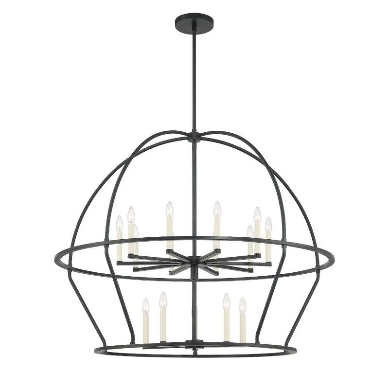 Crystorama Lighting Abbott 15 - Light Chandelier in  Black